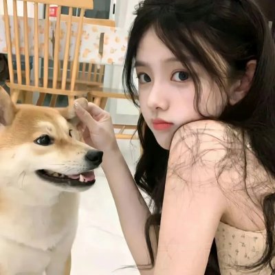 夜色中的她
